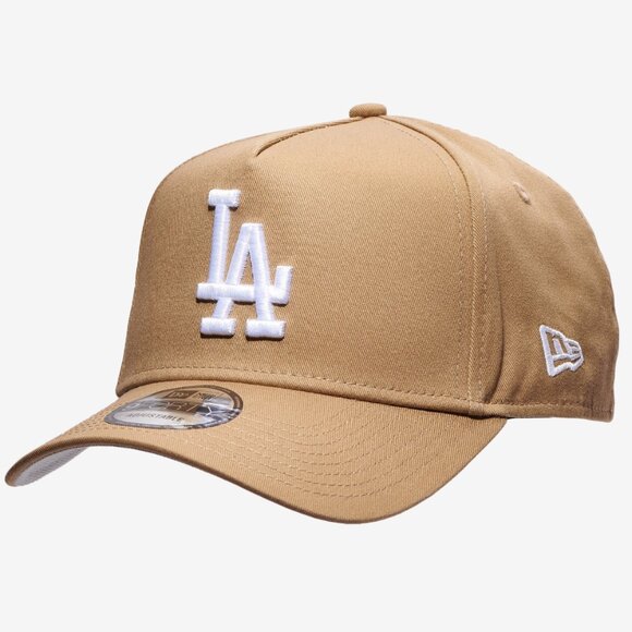 New Era Dodgers 9Forty A Frame Cap in Khaki/White - Picture 1 of 7